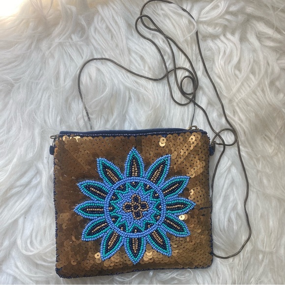 David Jeffrey Beaded Coin Bag/Crossbody Bag, Brand new ! - Picture 1 of 10